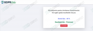 rezultate testare GDPR